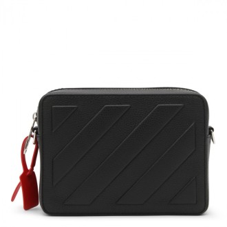 Off-white - Black And Red Leather Binder Crossbody Bag