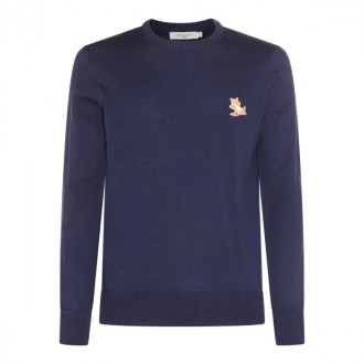 Maison Kitsune - Navy Cotton Chillax Fox Sweater