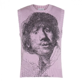 J.w. Anderson - Lilac Cotton Rembrandt Top