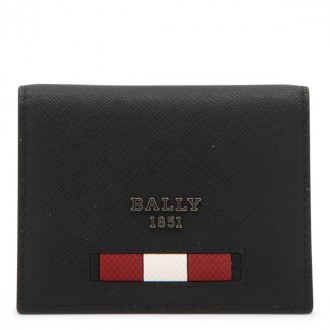 Bally - Black Leather Balder Card Holder