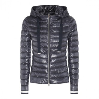 Herno - Navy Vynil Puffer Down Jacket