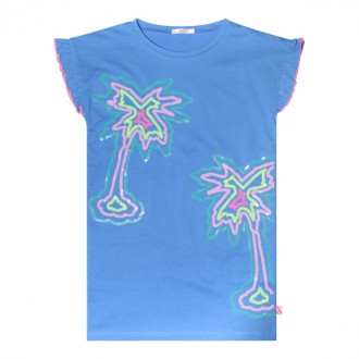 Billieblush - Light Blue Cotton T-shirt Dress