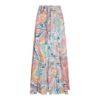 Etro - White Multicolour Cotton-silk Blend Skirt