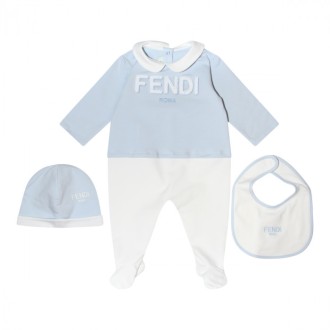 Fendi - Light Blue Cotton Three Piece Set