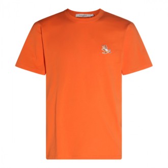 Maison Kitsune - Orange Cotton Fox Head T-shirt