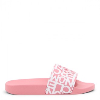 Moncler - Pink Rubber Logo Flats