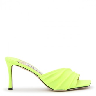Jimmy Choo - Apple Green Neon Leather Basil Mules