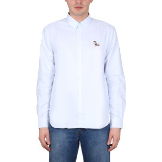 maison kitsuné fox patch shirt