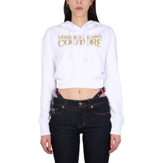 versace jeans couture cropped sweatshirt