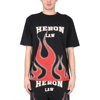 heron preston flames logo print t-shirt