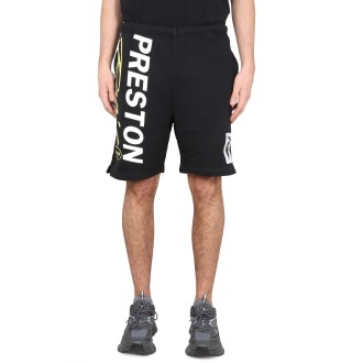 heron preston bermuda with logo print