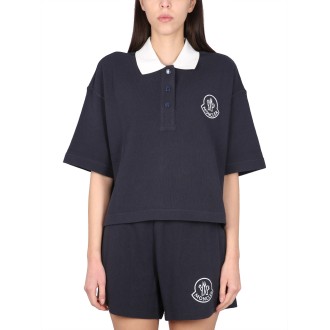 moncler polo with logo embroidery