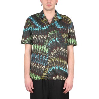 marcelo burlon county of milan aop feathers hawaii shirt
