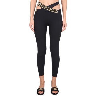 versace sport leggings with greek edge