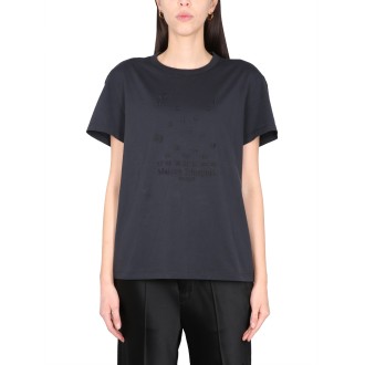 maison margiela t-shirt with logo embroidery