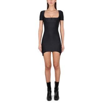 courreges mini dress with logo