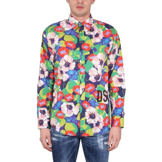 dsquared shirt with floral pattern