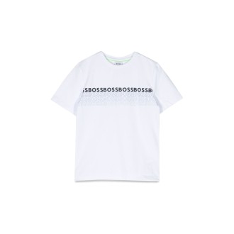 boss repeated logo t-shirt