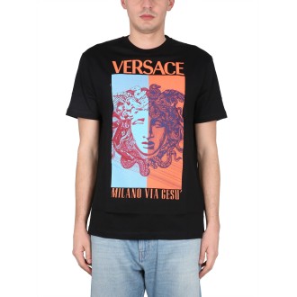 versace medusa graphic t-shirt