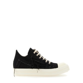 rick owens drkshdw low slashed denim sneaker