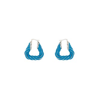 bottega veneta triangular twist hoop earrings