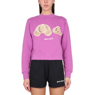 palm angels bear print sweatshirt