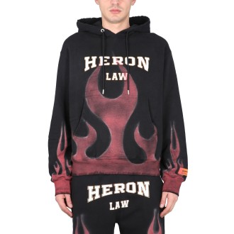 heron preston sweatshirt with flames print