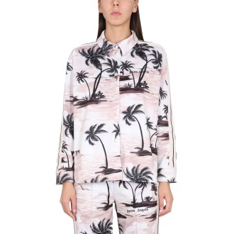 palm angels island print shirt