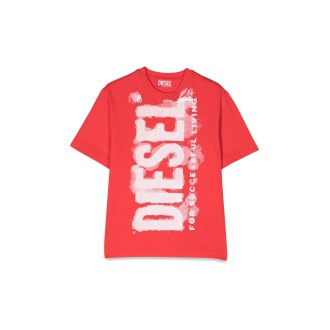 diesel kids mc vertical logo t-shirt