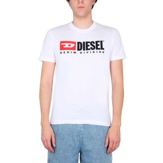 diesel t-shirt with logo embroidery