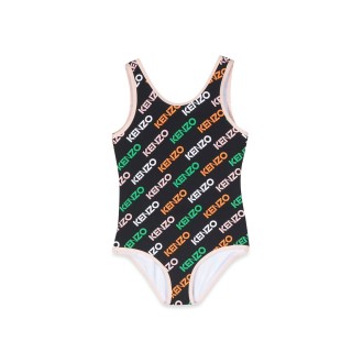 kenzo allover logo one piece swimsuit