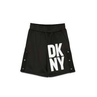 dkny bermuda shorts logo side buttons