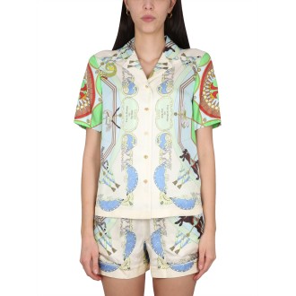 tory burch printed shirt