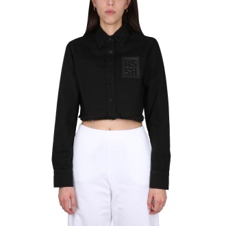 raf simons cropped fit shirt