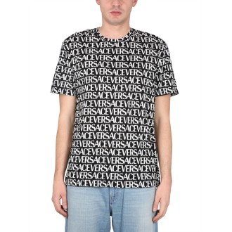 versace allover logo t-shirt