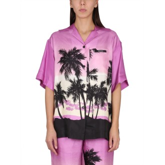 palm angels sunset print shirt