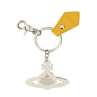 vivienne westwood saffiano hammered orb keychain