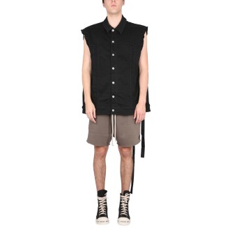 rick owens drkshdw denim vest