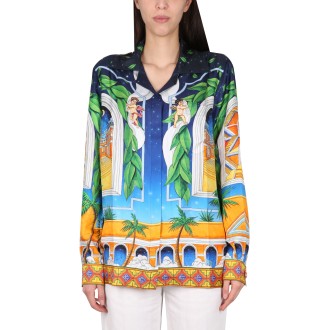 casablanca printed shirt