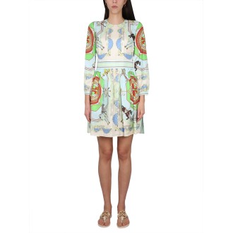 tory burch mini dress with print