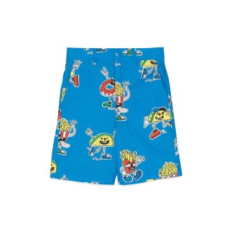 stella mccartney allover print bermuda shorts