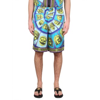 versace silk shorts the masks