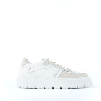 Sneakers in pelle bicolari dettagli beige