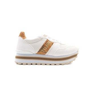 Sneakers Donna BIANCO/GEO BEIGE ALVIERO MARTINI Pelle