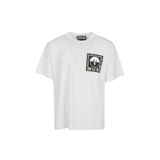 T-shirt di Versace Jeans Couture, da uomo, colore bianco. Modello girocollo e maniche corte. Caratterizzato da stampa logo sul petto e nella parte posteriore. Vestibilità regolare. 