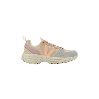 Sneakers VENTURI di Veja, da donna, colore beige. Modello realizzato in tessuto, con pannelli in rete. Caratterizzato da dettaglio laterale logo a contrasto e chiusura frontale con lacci. Suola in gomma. 
