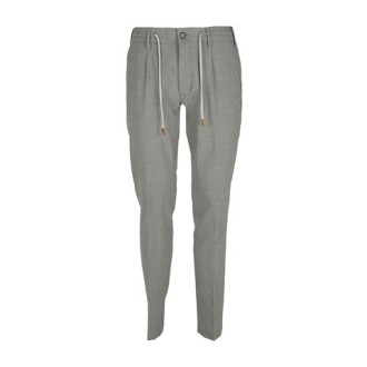 Pantalone di Eleventy, da uomo, colore grigio. Modello jogger. Coulisse alla vita, passanti per cintura e chiusura con bottone e zip. Tasche. Vestibilità regolare. 