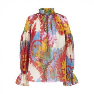 Blusa con stampa paisley d'archivio