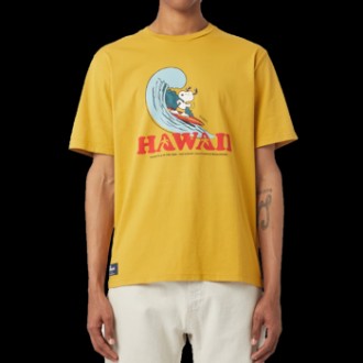 T-Shirt Snoopy Hawaii giallo scuro