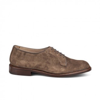 Derby Robert marrone in suede